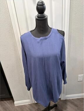 Hannah XL Blue Cold Shoulder Sweater